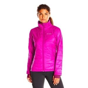Columbia Pink Powder Lite II Down Filled Insulated Quilted Jacket 650TD OmniHeat